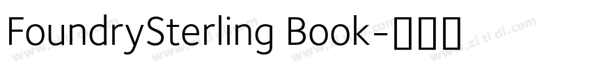 FoundrySterling Book字体转换